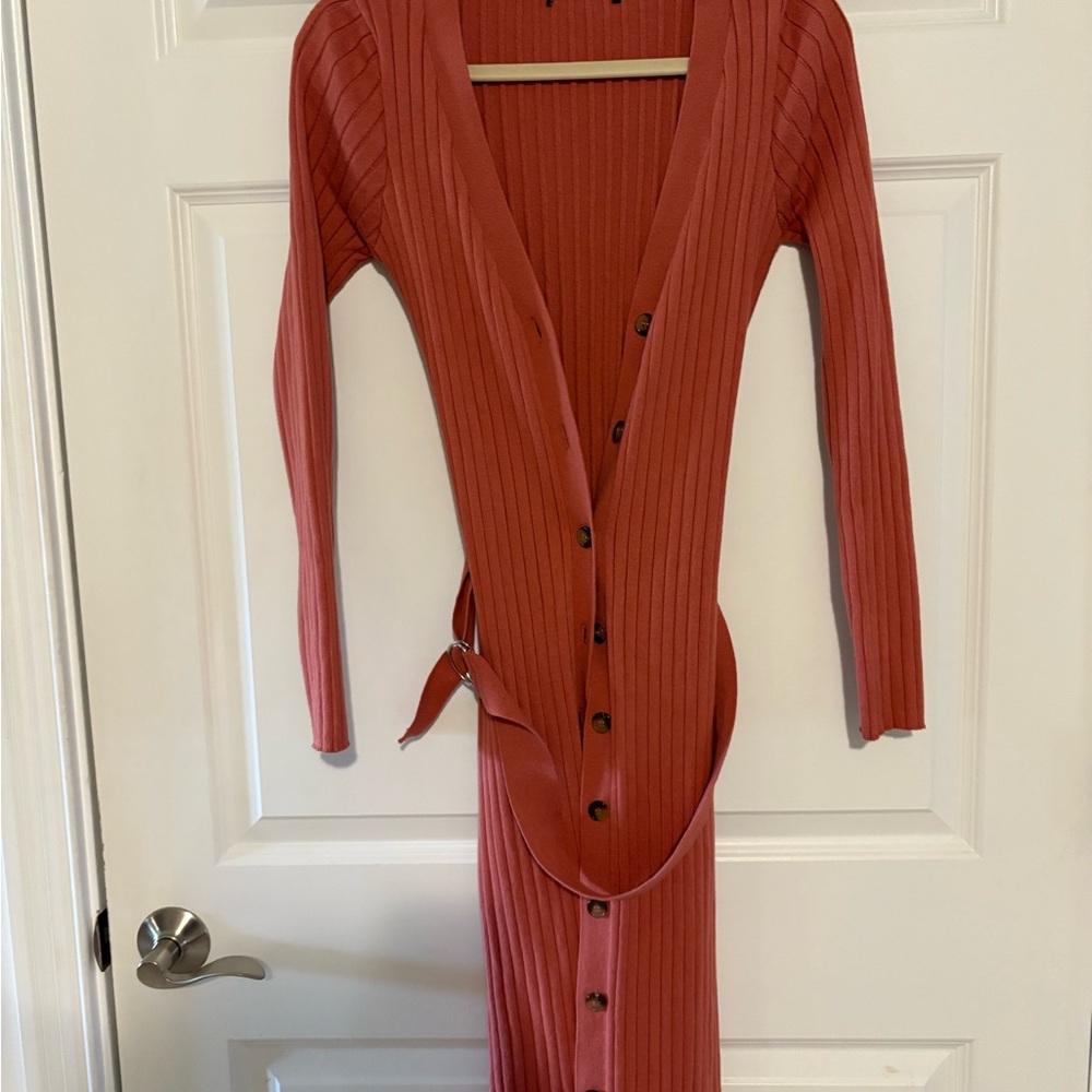 Ribbed Button-Down cardigan/dress